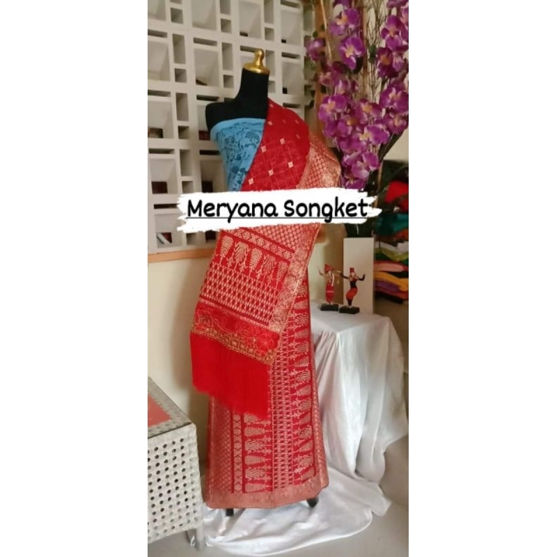 songket palembang merah gold01