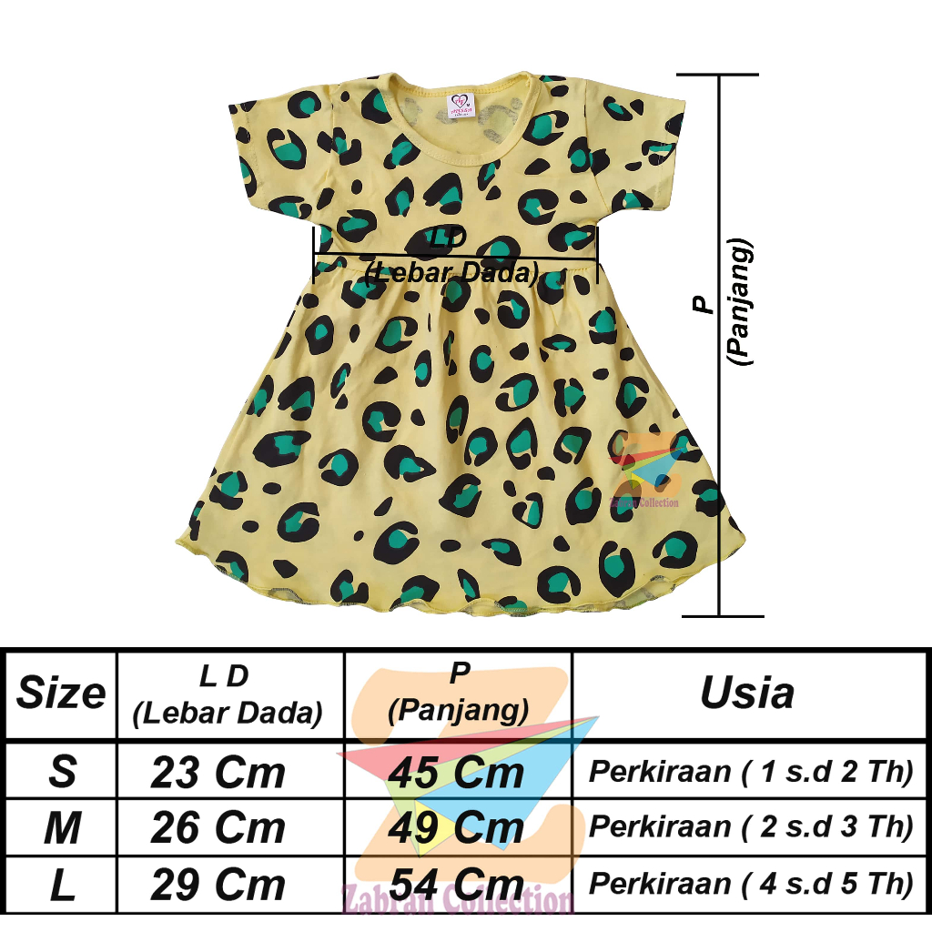 Dress Anak Lengan Pendek / Dress Ruffle Anak1 Sampai 5 Tahun