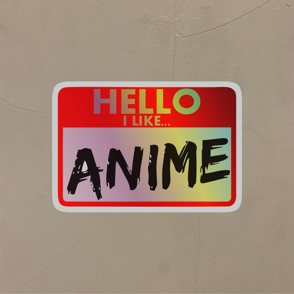 

Stiker Anime Hologram I Like Anime Case Hp dan Laptop 7 Cm