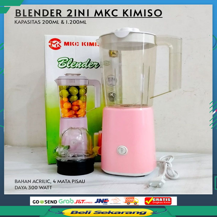 MKC855 Blender 4 Mata Pisau 2 Sizes Cup - Blender Juicer Buah Sayur BERGARANSI RESMI MANTAP