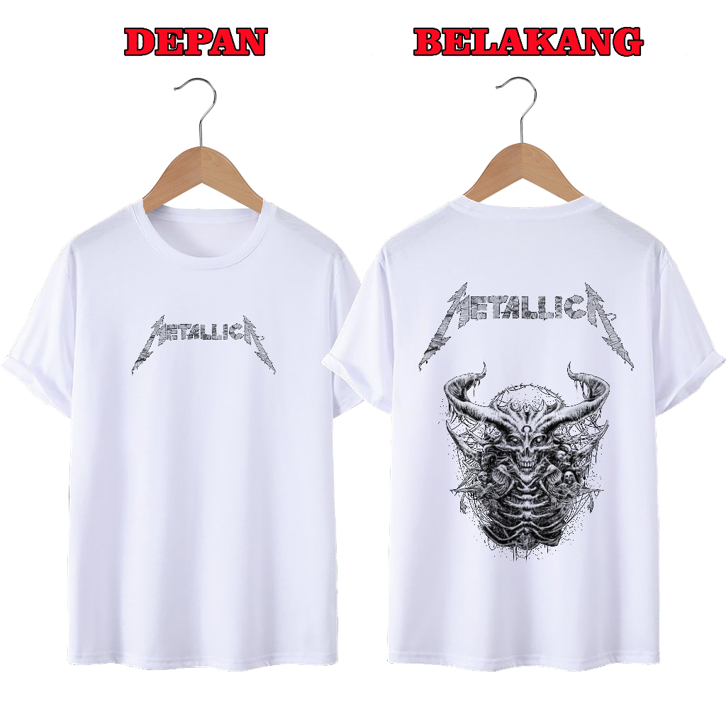 KAOS DISTRO UNISEX PRIA DAN WANITA TERBARU, METALICA 2