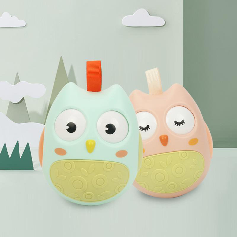 TokoPapin Mainan Edukasi Anak Bayi Roly Poly Rattle Bunyi Suara Bayi Montessori Owl Mainan Anak Lucu Montesori Kecil Bergoyang Goyang Telur 1 2 3 4 5 tahun