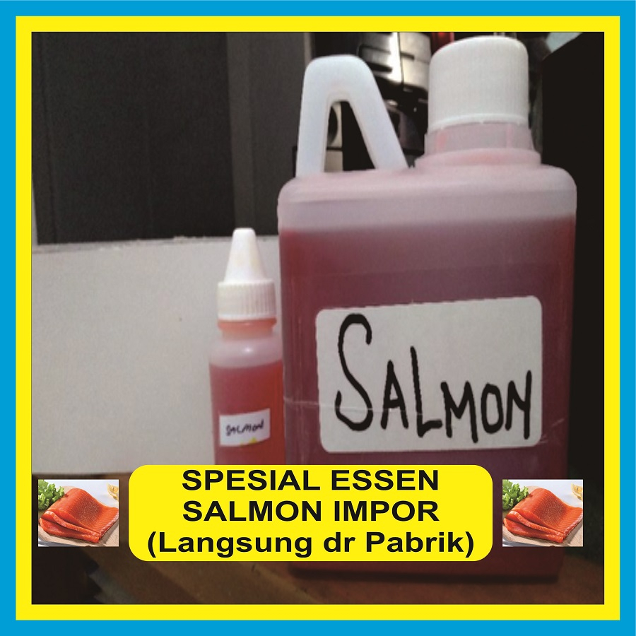Esen Salmon 35 ML – 100 ML adalah Essen minyak salmon Impor Khusus khusus untuk umpan ikan mas, lele, dan lainnya. Menggunakan bahan ekstrak biang juara, dengan aroma Amis gurih yang terlaris dan terbaik. Oplosan yang mantap