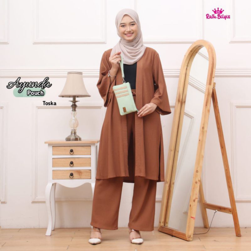 AYUNDA POUCH RATU BILQIS DOMPET WANITA MURAH BAHAN CHOCOLY