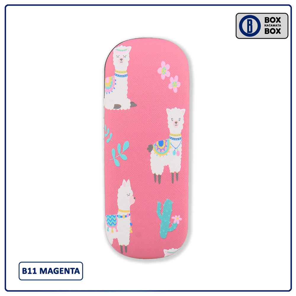 Box / Tempat Kacamata Cepuk Magnet Hardcase Motif Animals Sheep Cute Colorful B11