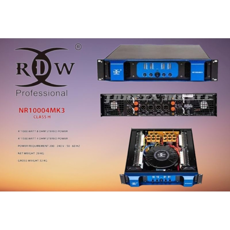Power Amplifier RDW NR 10004 PRO/ NR10004PRO Class H