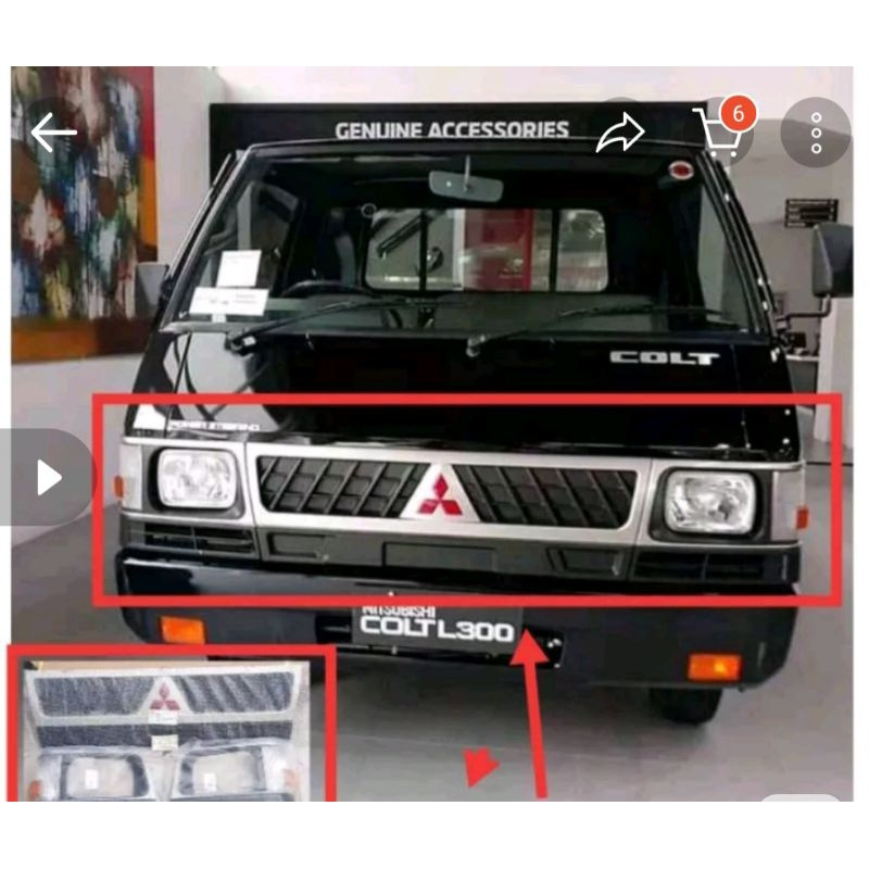Grill Depan Set Mitsubishi L300, Gril, Rambang, Ring Lampu Sen
