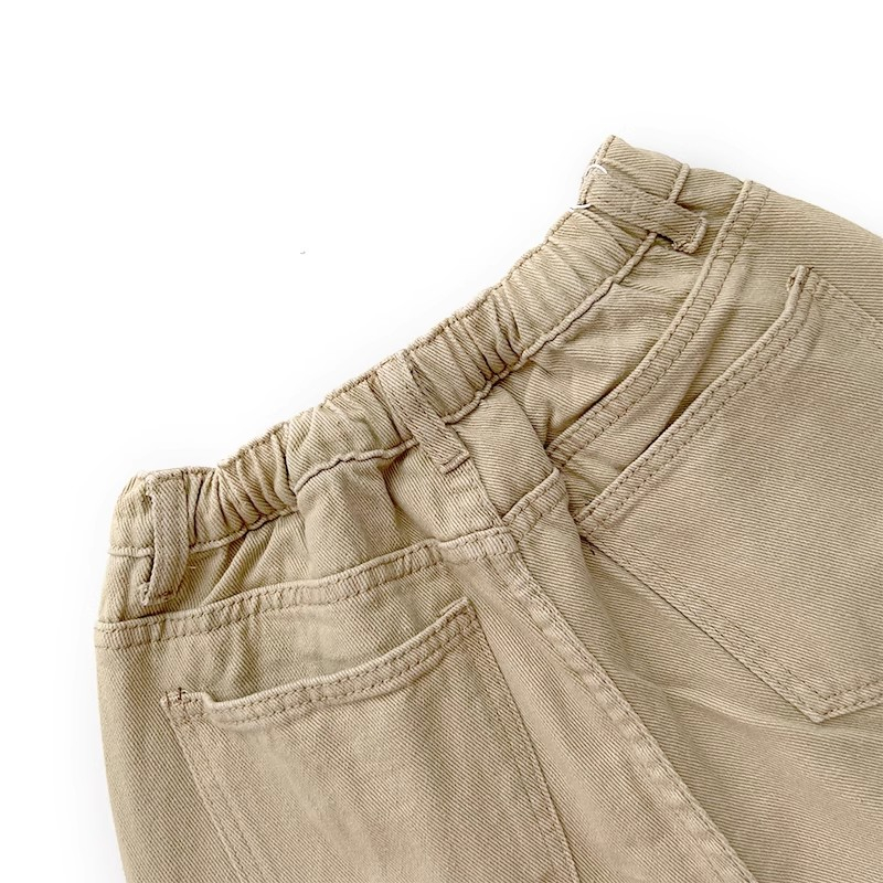 Korea Style Jeans Wanita High Waist Celana Panjang Khaki Straight Pants Loose Jeans