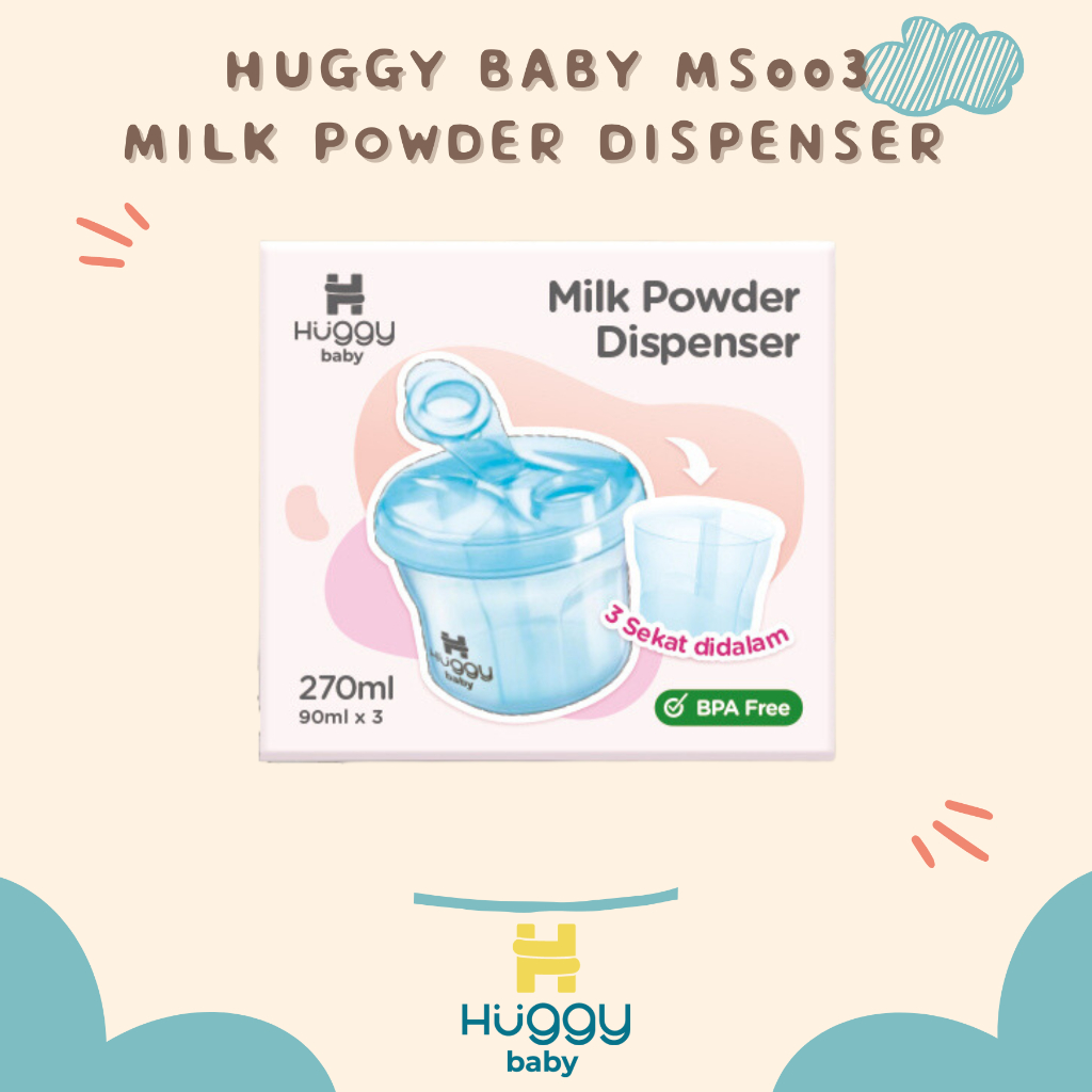 Huggy Baby MS003 Milk Powder Dispenser | Tempat Susu Makanan Anak