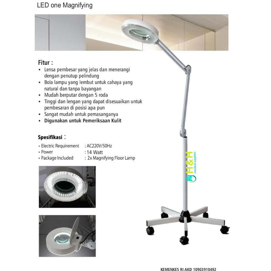 Magnifyer Lamp / Magnifying lamp / Kaca Pembesar Dengan Lampu / Lampu Sulam Alis / Lampu Operasi / Lampu Tindakan Medis