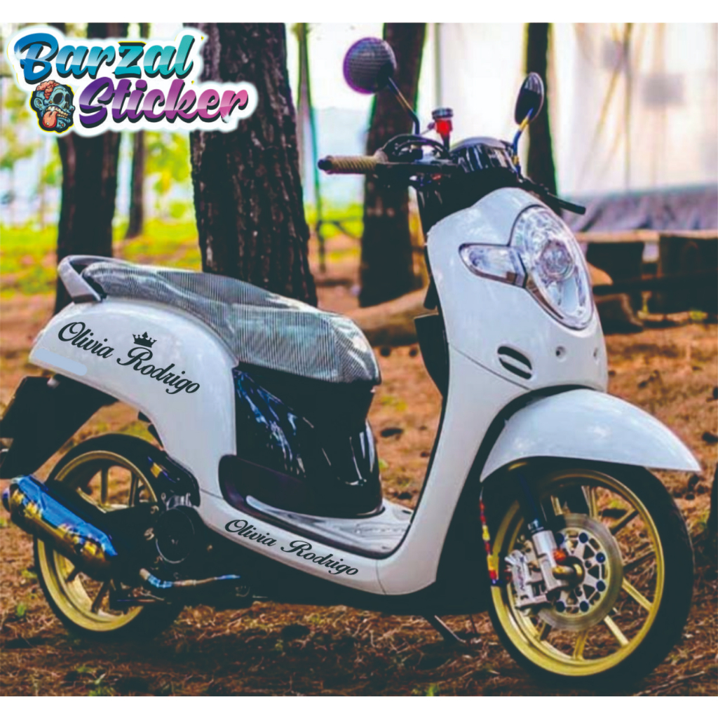 CUTTING STICKER ALL BODY MOTOR CUSTOM NAMA SENDIRI / NAMA KAMU STIKER MOTOR SCOOPY