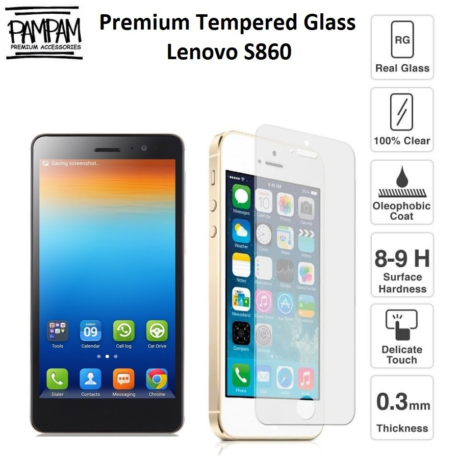 Premium Tempered Glass Lenovo S860 S 860 Screen Guard Protector Ori