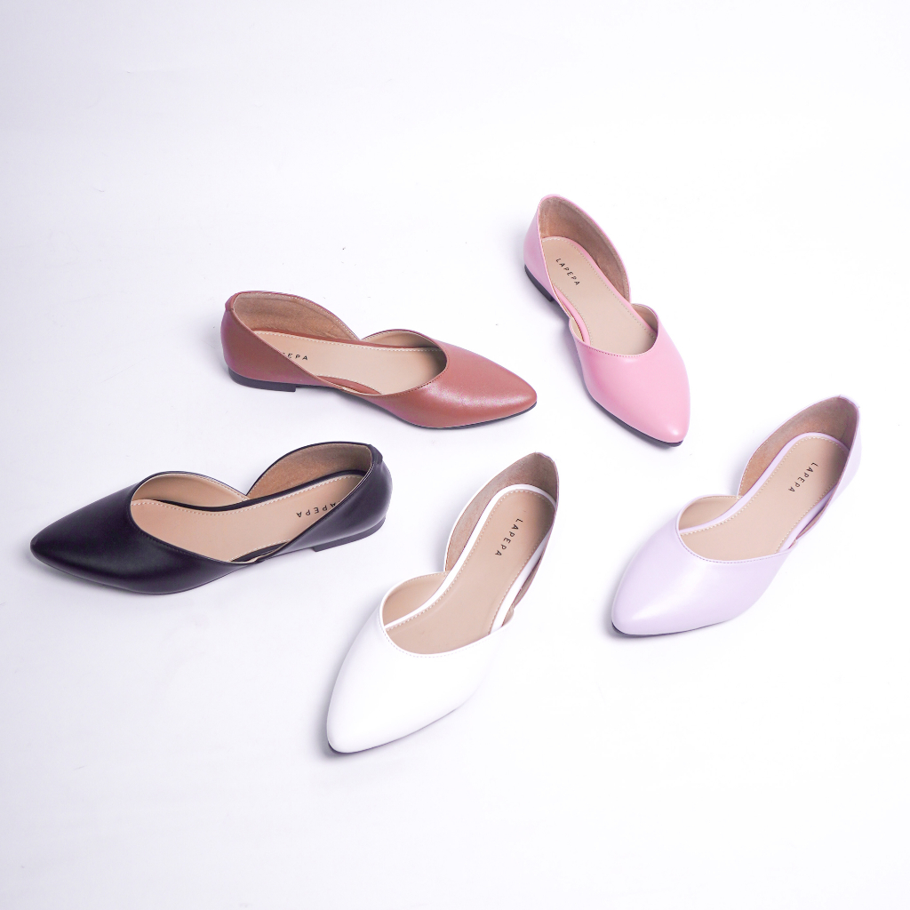 Adarastore - Lapepa AILEEN Sepatu Flat Wanita Casual Sepatu Kerja Ballerina Cewek Flatshoes Lancip Kekinian