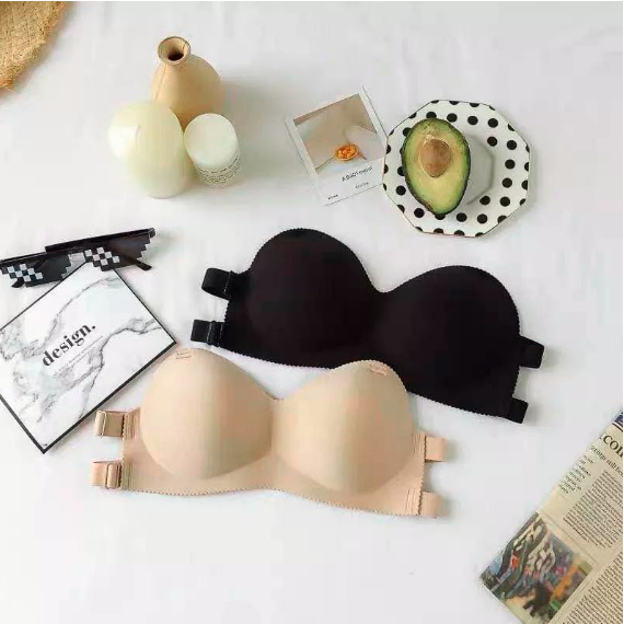 DHIO - Bra Invisible Strapless Tanpa Tali Anti Slip Sexy untuk Wanita Bra One-Piece Sexy