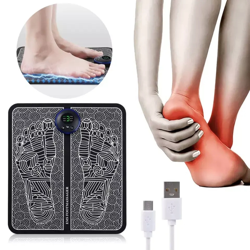 Ems Foot Massager Massage Pad Mat Alat Alas Mesin Pijat Pijet Pijit Pemijat Pemijit Terapi Refleksi Akupuntur Kesehatan Kaki Listrik Elektrik Electric Advance Meningkatkan Sirkulasi Darah Meredakan Rasa Lelah Pegal 8 Mode 19 Gigi Original Japan