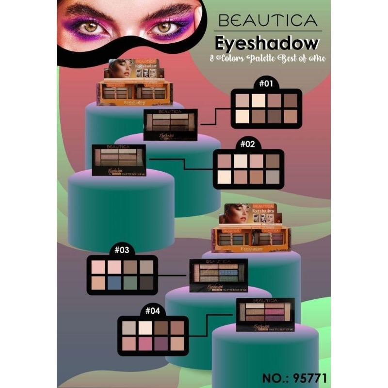 Beautica Eyeshadow Palette 8 warna 95571