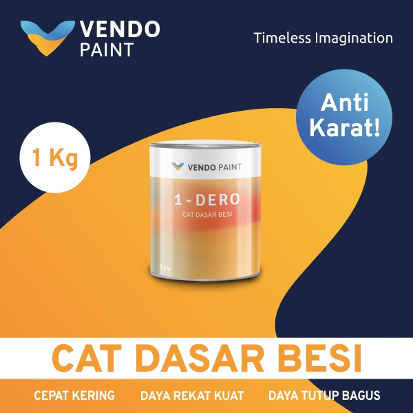 Vendopaint Cat Dasar Besi /Cat Meni Besi 1-DERO 1kg - Ekonomis Murah