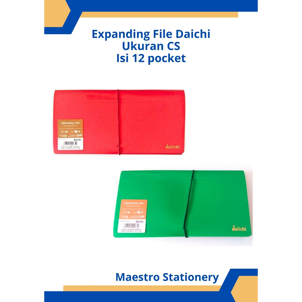 

Expanding File Daiichi Classic isi 12 pocket Ukuran CS