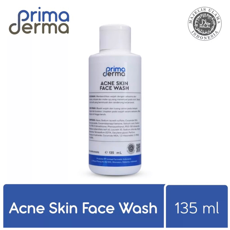 Primaderma acne facial wash / sabun jerawat original
