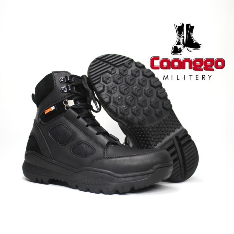 Caanggo - Sepatu boots safety hiking pria C-74L Hitam