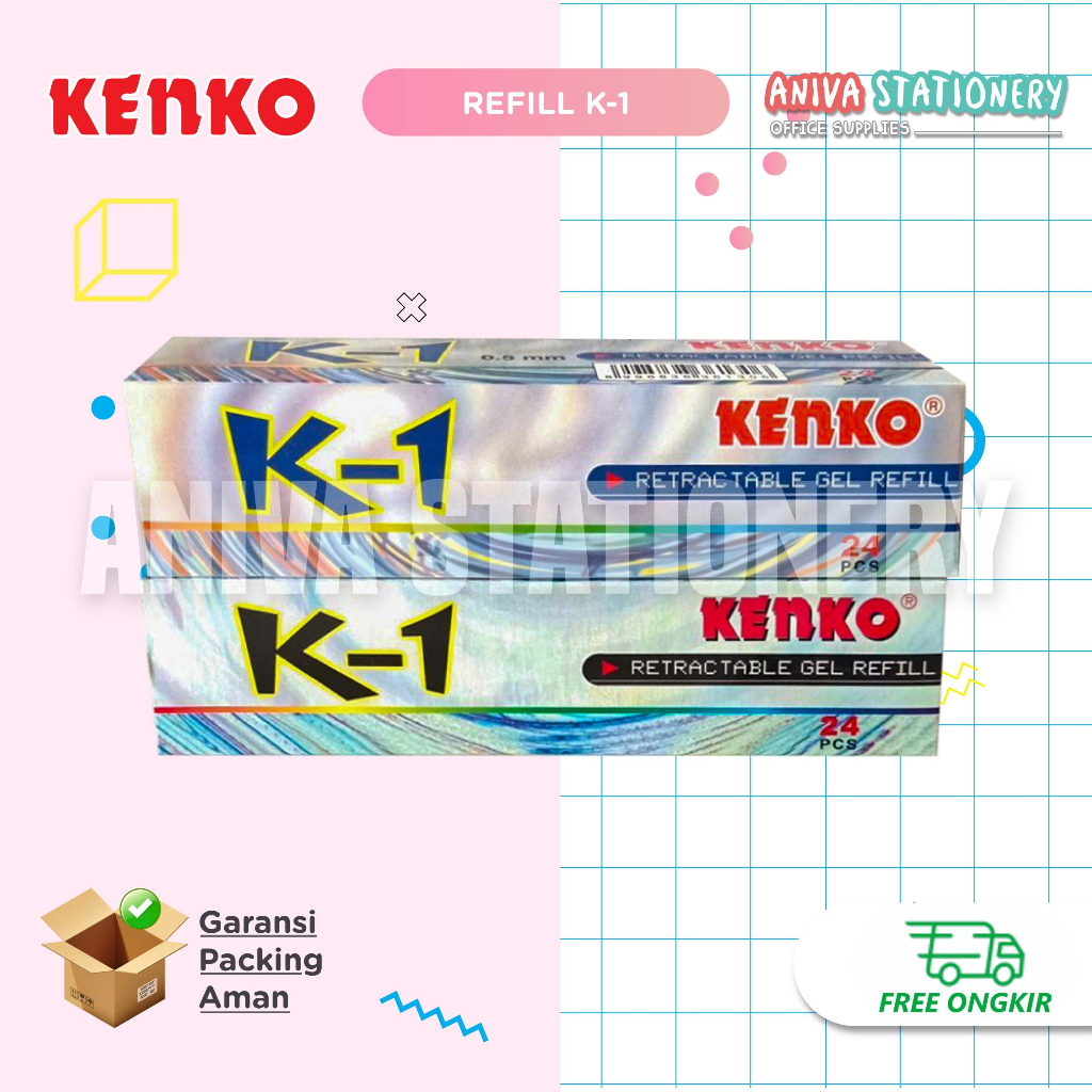 

KENKO REFILL ISI ULANG PULLPEN GEL K-1 RETRACTABLE 0.5mm