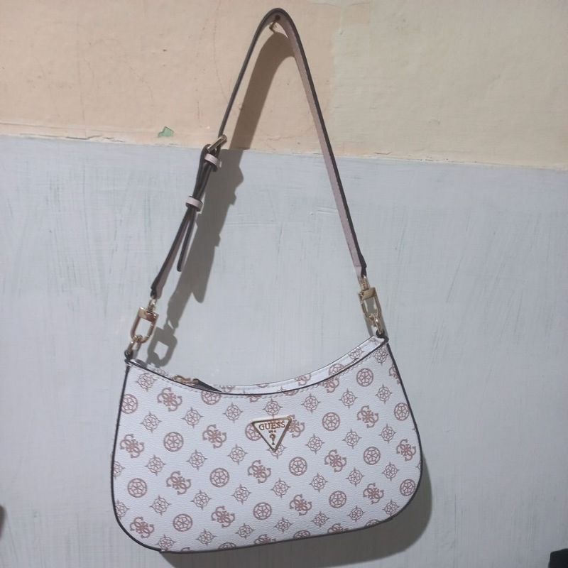 NOELLE TOP ZIP SHOULDER BAG, TAS GUESS ORIGINAL