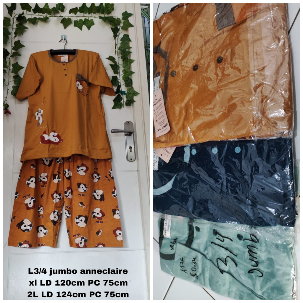 Babydoll jumbo 2l anne claire celana L3/4 baju tidur anne claire jumbo / baju tidur wanita