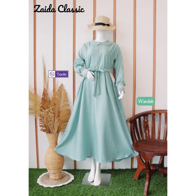 Gamis Fenomenal Zaida Clasic by Sada SH | bahan katun madina | busui friendly