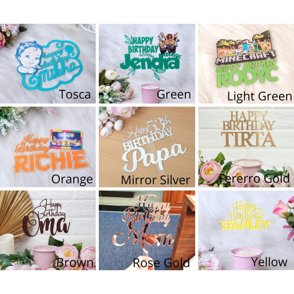 Katalog Warna Cake Topper