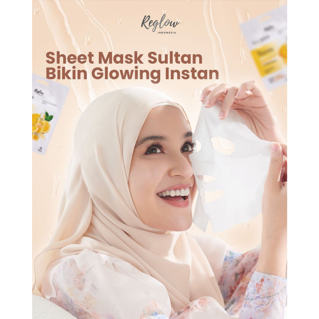 BISA COD - Reglow Sheet Mask 25 g / Masker Wajah 3in1 Ultimate Glow with Jeju Lemon / Mencerahkan Melembabkan Menghilangkan Flek Hitam Muka / Original Official 100%