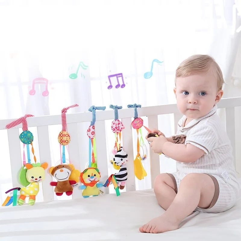 Baby Hanging Toys BBSKY and Dolery Doll Rattle Bayi Rattle Baby Boneka Bayi Mainan Bayi Gantung Boneka Newborn Mainan Newborn Mainan Sensorik Bayi