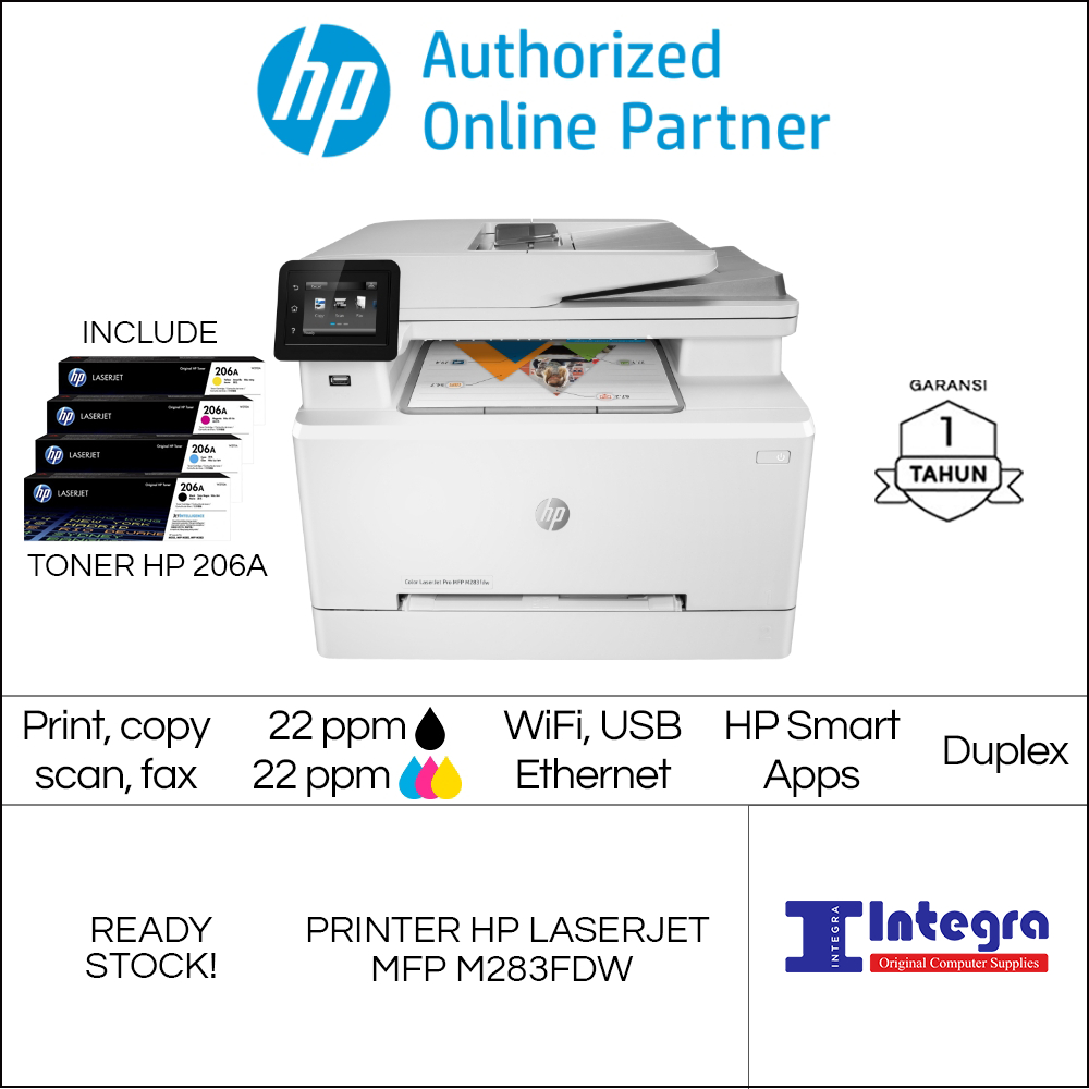 Printer HP Color Laserjet Pro MFP M283fdw (7KW75A) 283fdw Toner HP 206A