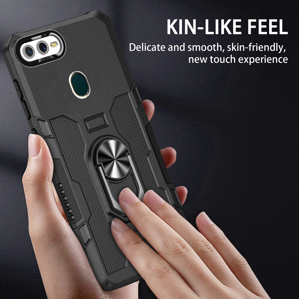 Case Armor OPPO A5S Iring Cincin Magnetic Kesing Hp Protect kamera Premium Hard Case Standing Robot Pelindung Kamera