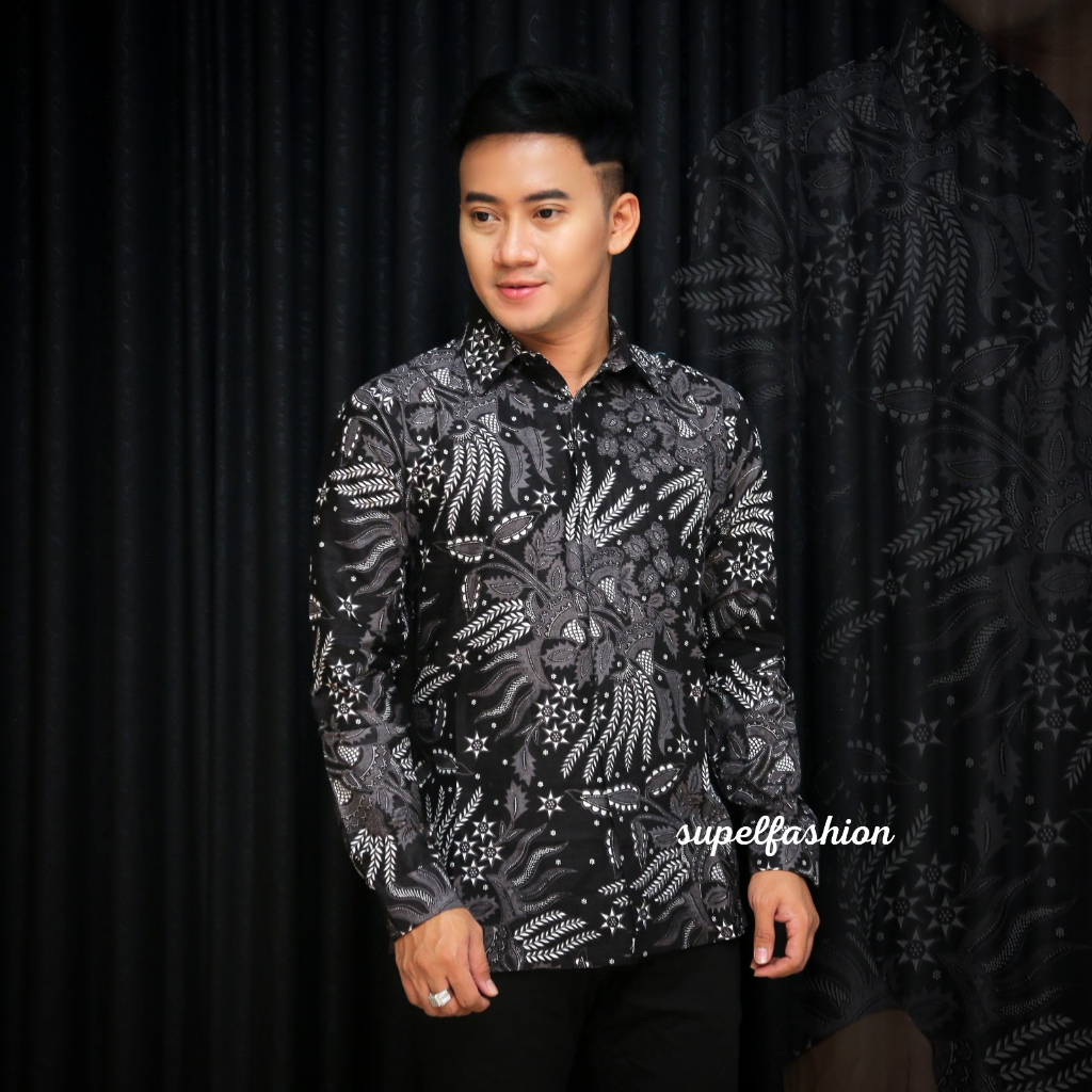 KEMEJA BATIK PRIA LENGAN PANJANG SIZE M L XL XXL BSWART batik HRB026