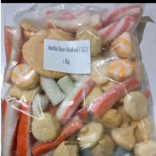 

Aneka baso seafood/bakso mix seafood 1kg