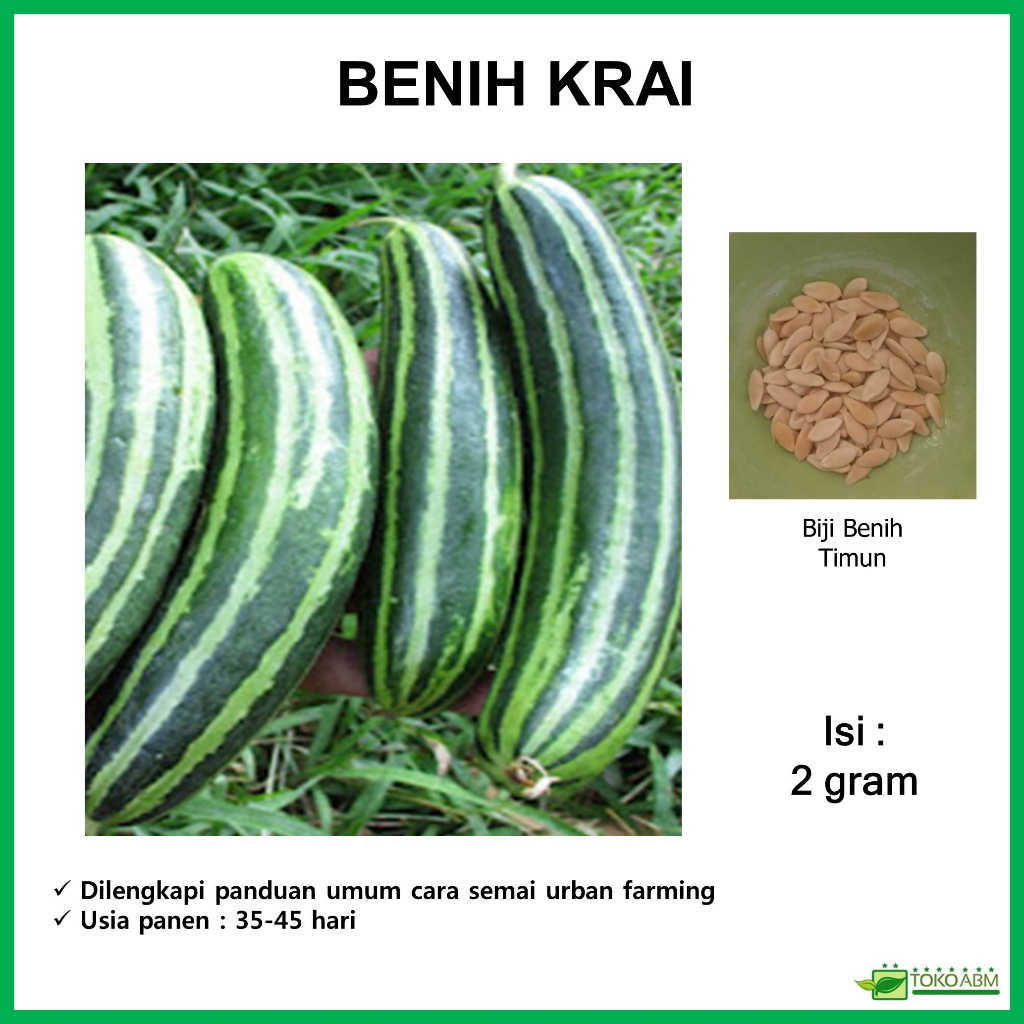 Benih Sayuran Timun Krai Kemasan Repack