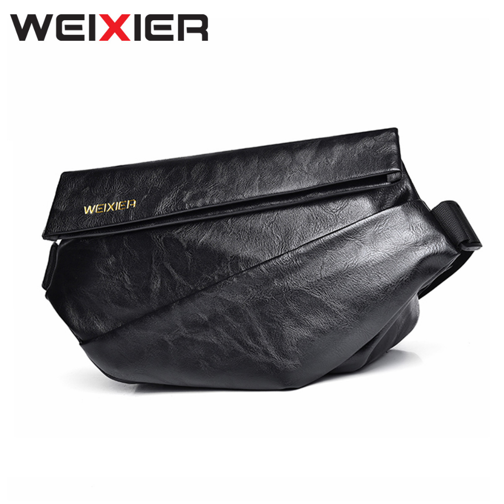 WEIXIER D265 Tas Selempang Pria Kulit Waistbag Anti Air Premium