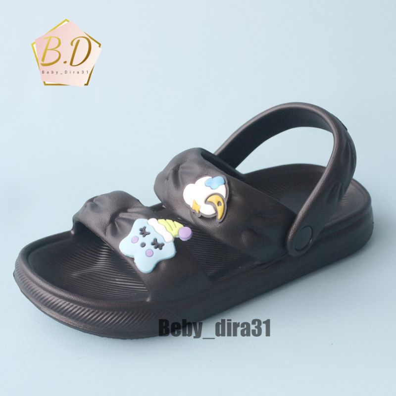 Sandal Anak Perempuan Model Tali Ban 2 Motif Lucu Kekinian/Bahan Eva