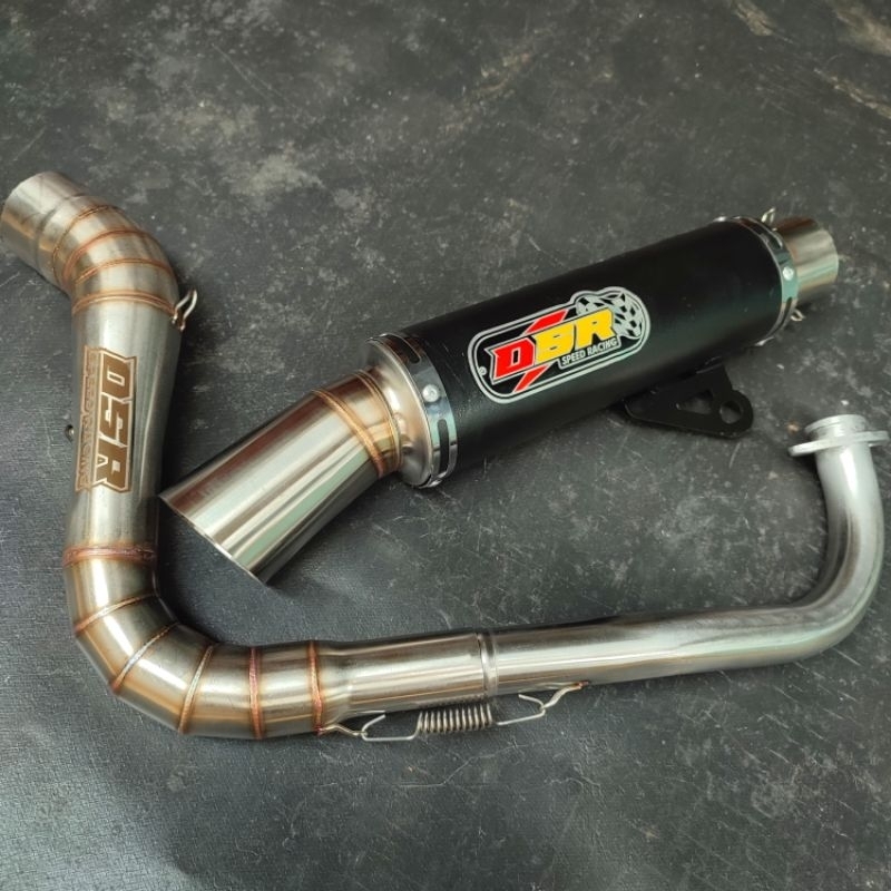 Knalpot Kobra DSR Black Series Inlet 38 45 50mm AEROX NMAX VARIO MIO BEAT Fullsystem