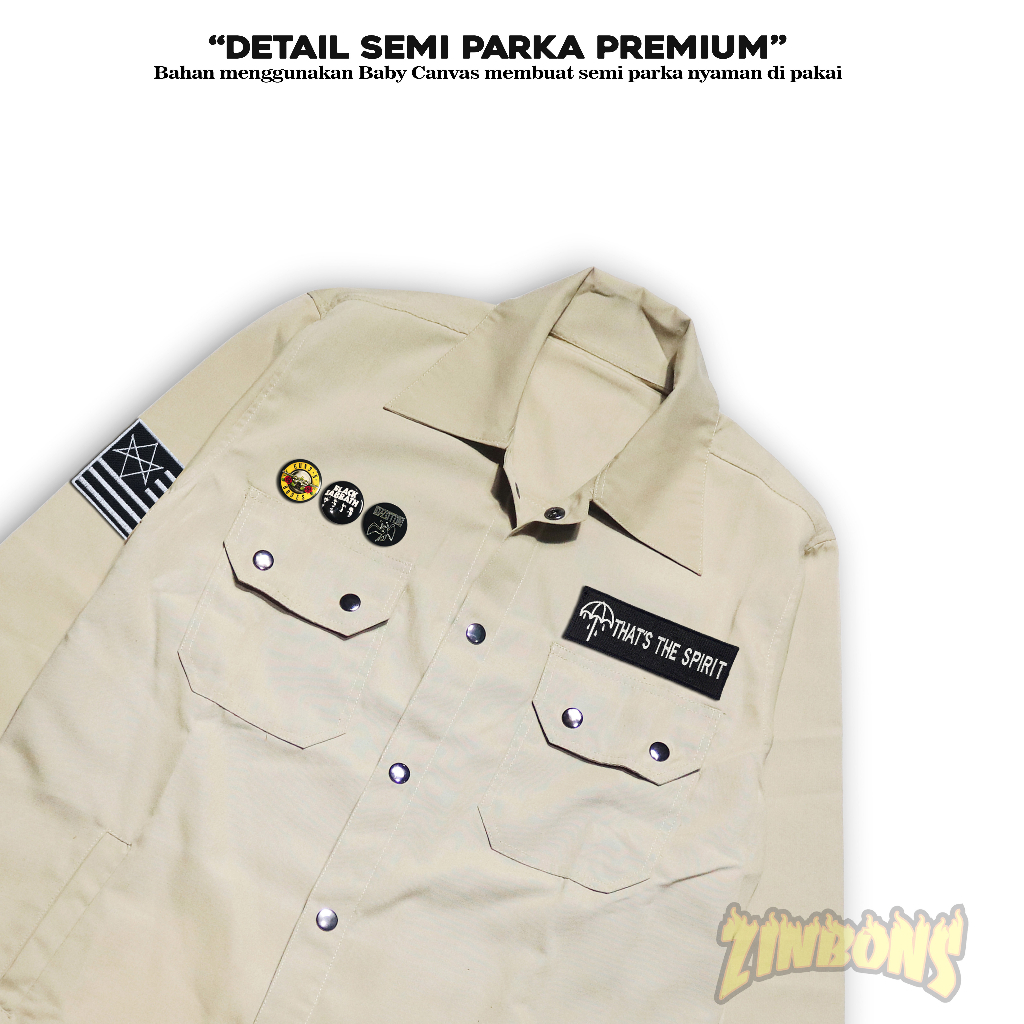 JAKET SEMI PARKA BMTH TRUCKER SEMI PARKA PRIA PREMIUM