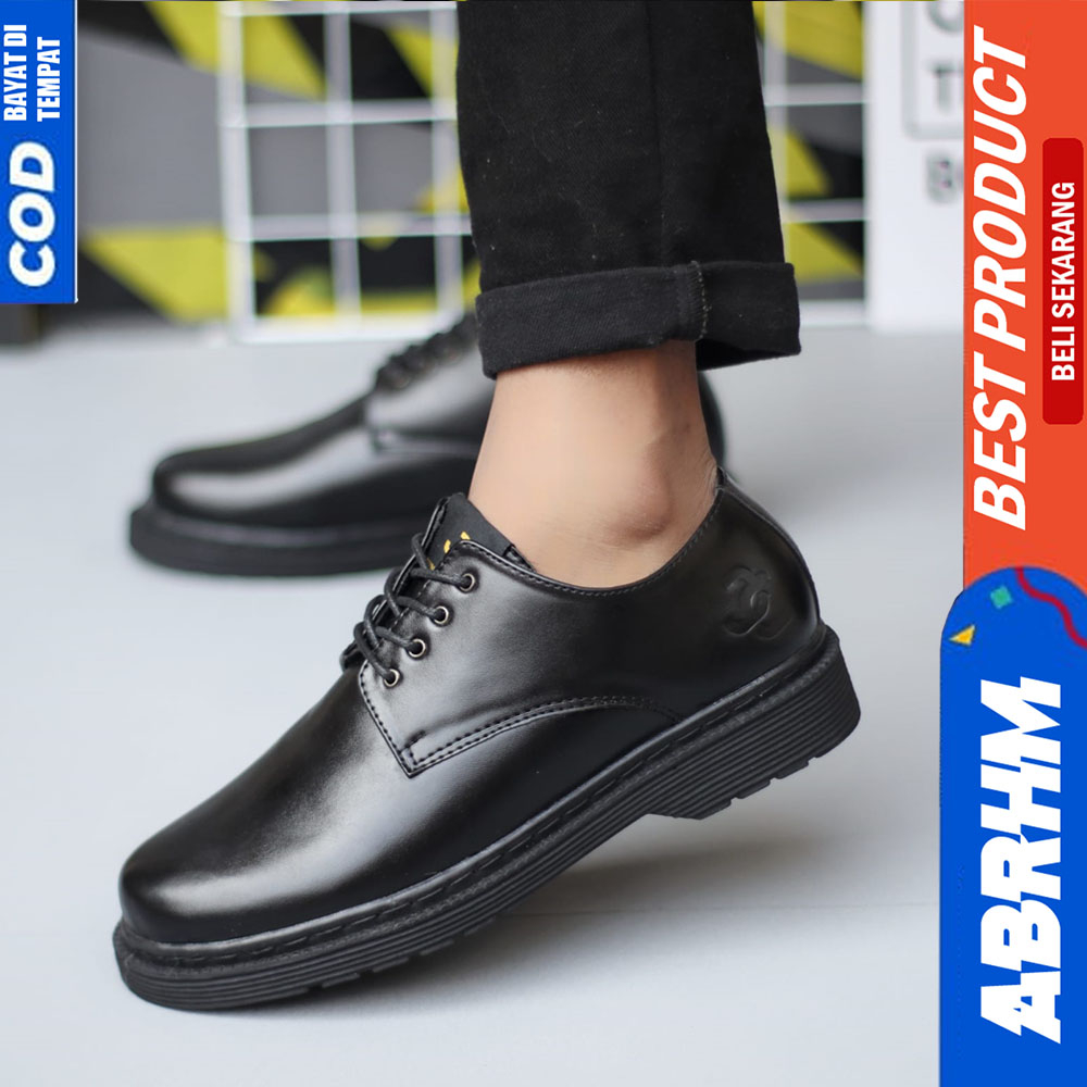 Sepatu Formal Pantofel Casual Docmart Hitam Kerja Pria