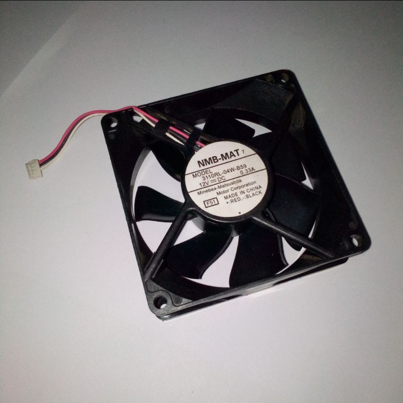FAN 8CM KIPAS ORIGINAL NMB 3110RL-04W-B59 12V 0.33A 3PIN GARANSI
