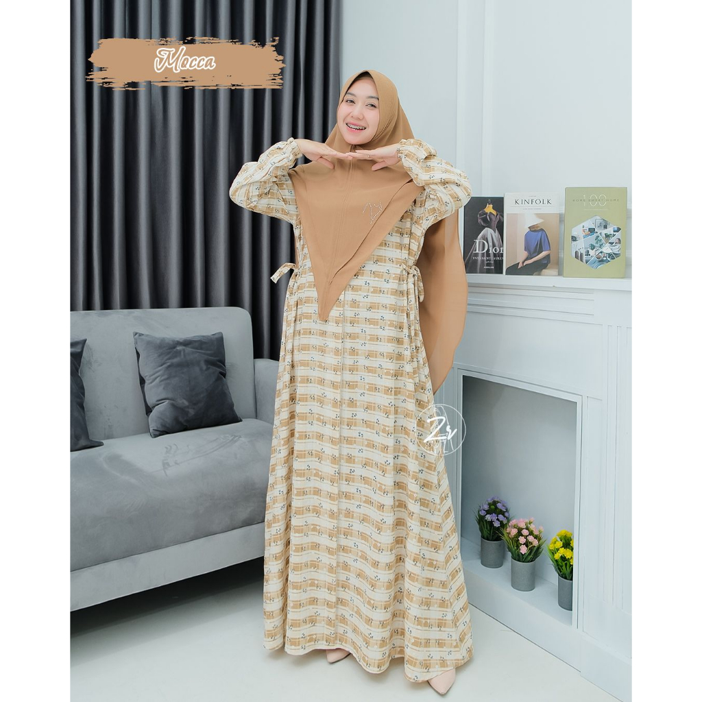 GAMIS CRINGKLE SET CERUTY MINA ILENA BY ZR ZIRA SET KHIMAR CERUTI BABYDOLL PREMIUM