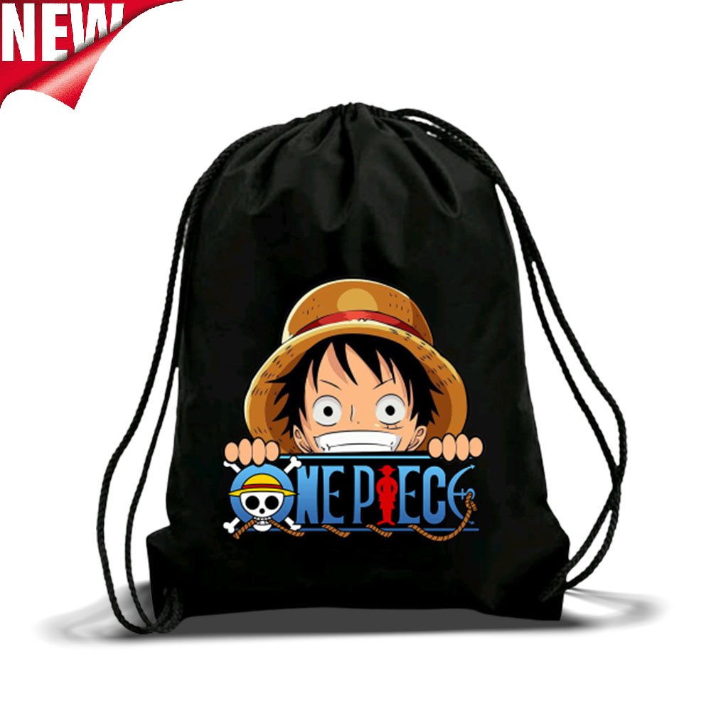 Tas String Bag Multi Fungsi Carakter One Piece / Tas Perlengkapan Futsal / Tas Sekolah