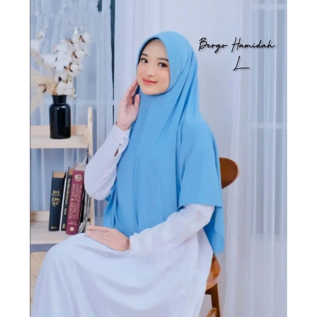 Jilbab Bergo Hamidah Jersey Premium // Hijab Bergo Jersy Hamidah L