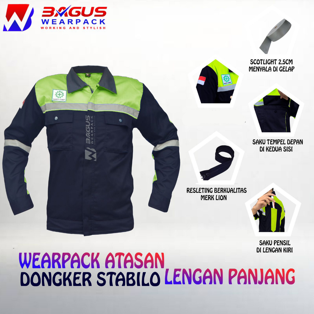 BAJU PROYEK KEREN / BAJU KERJA PRIA PROYEK / BAJU KERJA PIRA LAPANGAN / BAJU WEARPACK LENGAN PANJANG / BAJU WEARPACK / WERFAK PRIA KERJA / BAJU WEARPACK KERJA PROYEK / WEARPACK PROYEK / WEARPACK PRIA KEREN / BAJU PROYEK LENGAN PANJANG / DONGKER STABILO