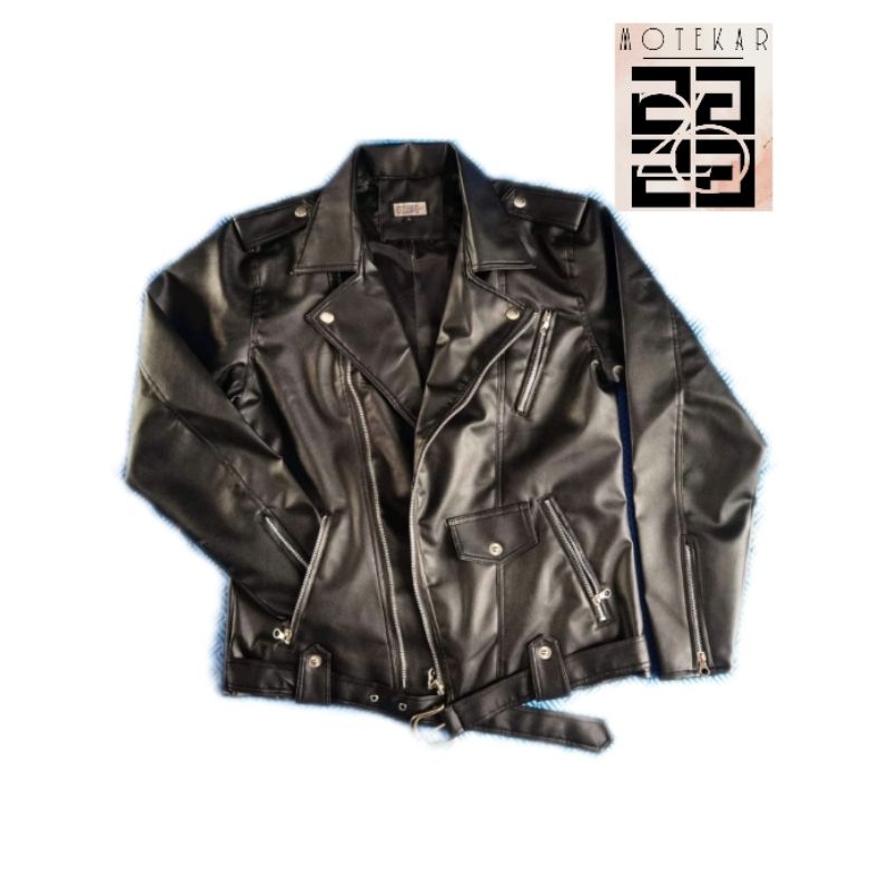 jaket ramones pria / jaket kulit premium pria / stylis changcuters