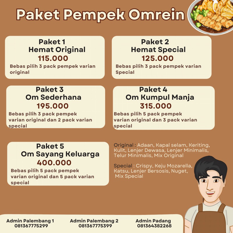 

PEMPEK OMREIN (PAKETAN)