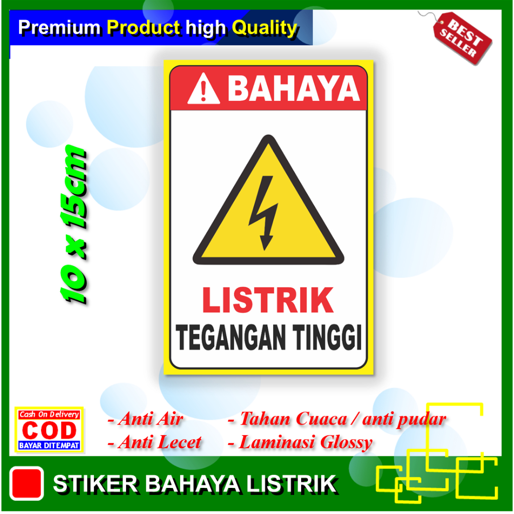 

Stiker awas bahaya sticker listrik tegangan tinggi