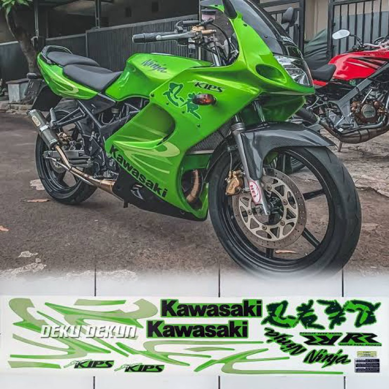 Striping stiker ninja rr old lama 2010 2011 hijau ijo